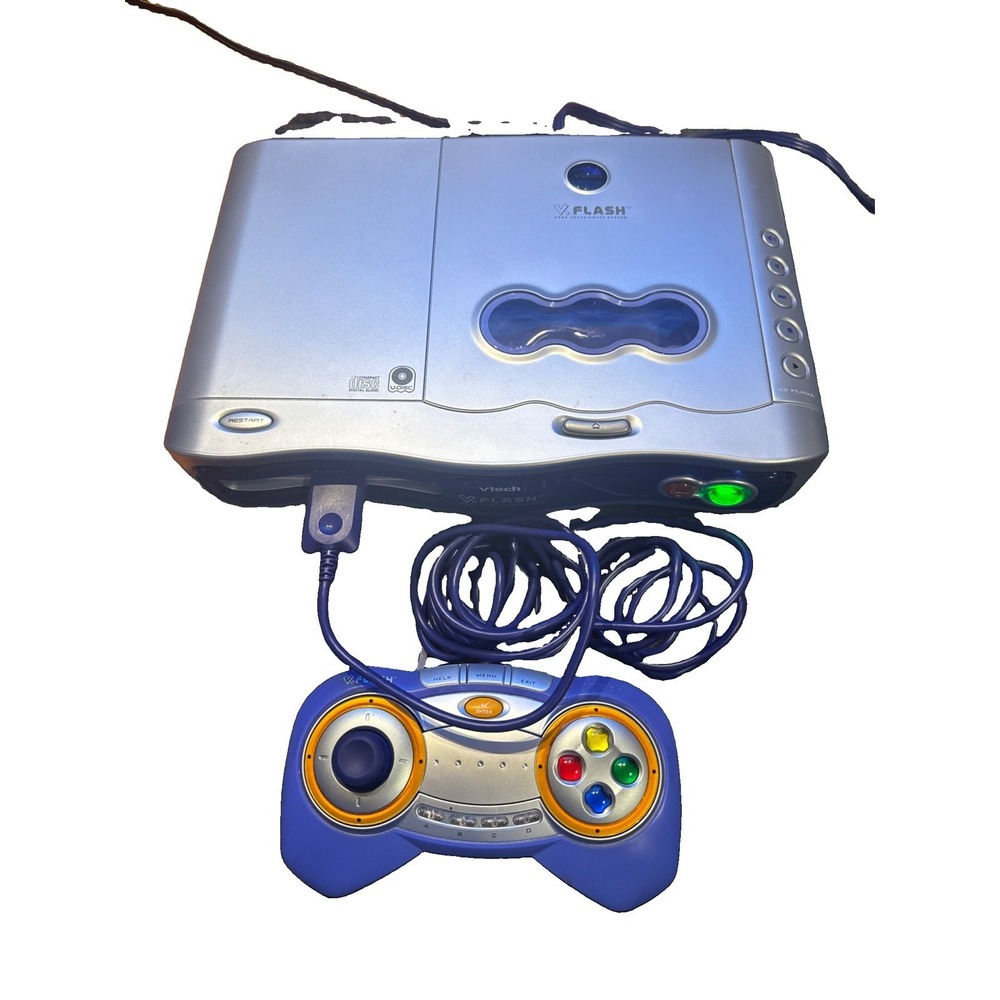 VTech V.Flash Home Edutainment System Console | Cables | 1 x Controller | Tested